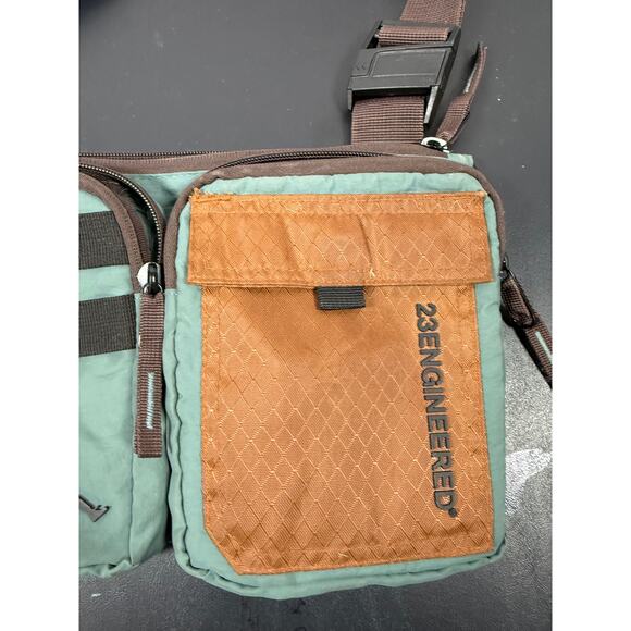 Jordan 23 Engineered Crossbody Bag Teal Brown Orange Utility Sling Bag - Picture 2 of 4